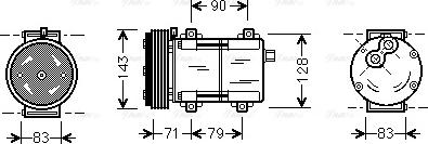 AVA FDAK279 - Compressore, Climatizzatore www.autoricambi360.it