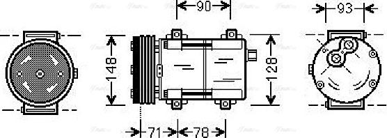AVA FDAK277 - Compressore, Climatizzatore www.autoricambi360.it