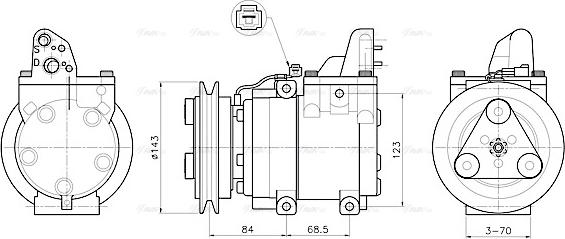 AVA FDAK712 - Compressore, Climatizzatore www.autoricambi360.it