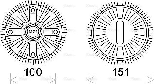 AVA FDC448 - Giunto di collegamento, Ventilatore radiatore www.autoricambi360.it