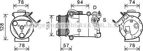 AVA FDK482 - Compressore, Climatizzatore www.autoricambi360.it