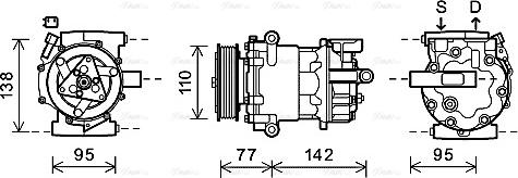 AVA FDK470 - Compressore, Climatizzatore www.autoricambi360.it