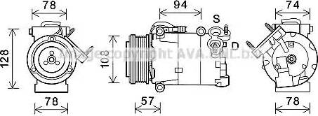 AVA FDK587 - Compressore, Climatizzatore www.autoricambi360.it