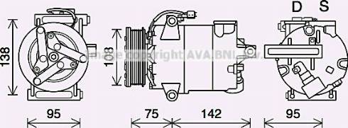 AVA FDK635 - Compressore, Climatizzatore www.autoricambi360.it