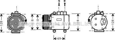 AVA FD K045 - Compressore, Climatizzatore www.autoricambi360.it