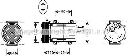 AVA FD K351 - Compressore, Climatizzatore www.autoricambi360.it