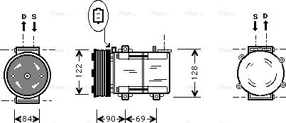 AVA FD K352 - Compressore, Climatizzatore www.autoricambi360.it