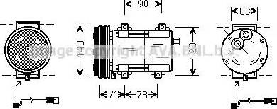 AVA FD K283 - Compressore, Climatizzatore www.autoricambi360.it