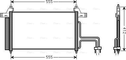 AVA FT5253D - Condensatore, Climatizzatore www.autoricambi360.it