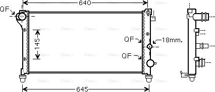 AVA FTA2292 - Radiatore, Raffreddamento motore www.autoricambi360.it
