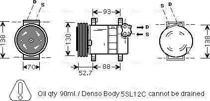AVA FTAK088 - Compressore, Climatizzatore www.autoricambi360.it