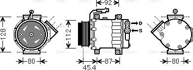 AVA FTAK366 - Compressore, Climatizzatore www.autoricambi360.it