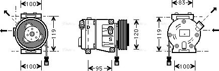 AVA FT K050 - Compressore, Climatizzatore www.autoricambi360.it