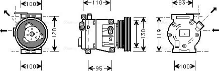AVA FT K035 - Compressore, Climatizzatore www.autoricambi360.it