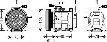 AVA FT K031 - Compressore, Climatizzatore www.autoricambi360.it