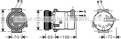 AVA FT K334 - Compressore, Climatizzatore www.autoricambi360.it