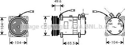 AVA FT K373 - Compressore, Climatizzatore www.autoricambi360.it