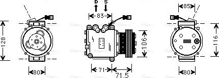 AVA HDAK009 - Compressore, Climatizzatore www.autoricambi360.it