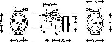 AVA HDAK169 - Compressore, Climatizzatore www.autoricambi360.it