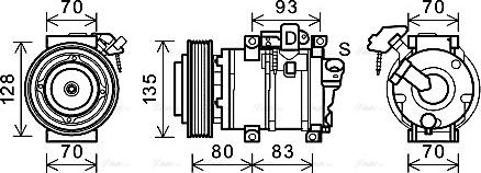 AVA HDAK283 - Compressore, Climatizzatore www.autoricambi360.it