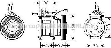 AVA HDK181 - Compressore, Climatizzatore www.autoricambi360.it