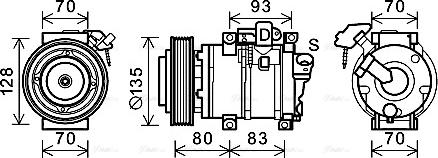 AVA HDK283 - Compressore, Climatizzatore www.autoricambi360.it