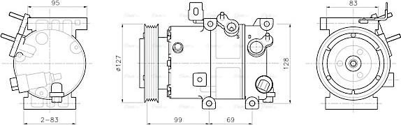 AVA HYAK606 - Compressore, Climatizzatore www.autoricambi360.it