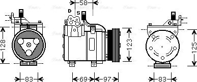 AVA HYAK093 - Compressore, Climatizzatore www.autoricambi360.it