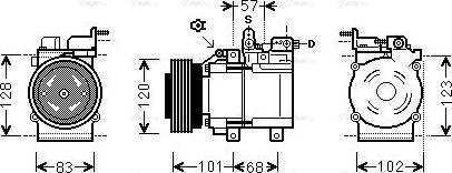 AVA HYAK123 - Compressore, Climatizzatore www.autoricambi360.it