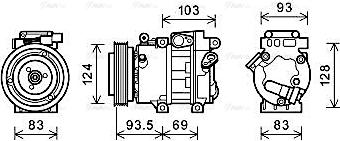 AVA HYAK238 - Compressore, Climatizzatore www.autoricambi360.it