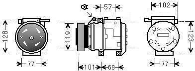 AVA HYAK222 - Compressore, Climatizzatore www.autoricambi360.it