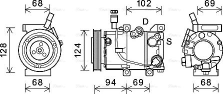 AVA HYK442 - Compressore, Climatizzatore www.autoricambi360.it