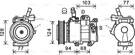 AVA HYK451 - Compressore, Climatizzatore www.autoricambi360.it