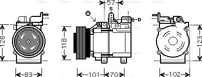 AVA HY K209 - Compressore, Climatizzatore www.autoricambi360.it