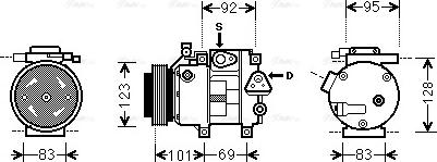 AVA HYK214 - Compressore, Climatizzatore www.autoricambi360.it