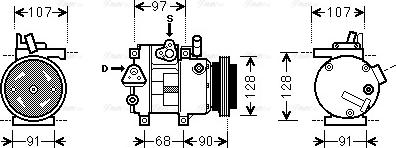 AVA HY K215 - Compressore, Climatizzatore www.autoricambi360.it