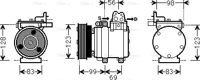 AVA HYK221 - Compressore, Climatizzatore www.autoricambi360.it