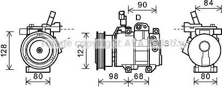 AVA HYK272 - Compressore, Climatizzatore www.autoricambi360.it