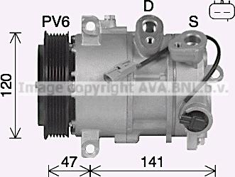 AVA JEK086 - Compressore, Climatizzatore www.autoricambi360.it