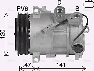 AVA JEAK086 - Compressore, Climatizzatore www.autoricambi360.it