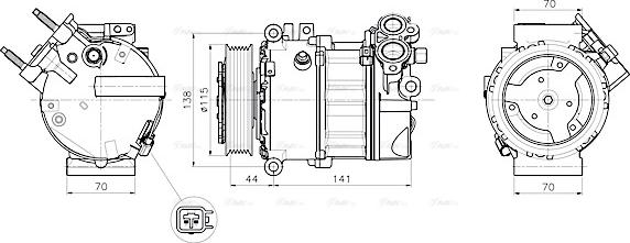 AVA JRAK061 - Compressore, Climatizzatore www.autoricambi360.it
