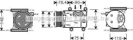 AVA JR K025 - Compressore, Climatizzatore www.autoricambi360.it
