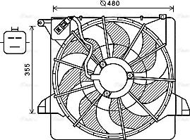 AVA KA7540 - Ventola, Raffreddamento motore www.autoricambi360.it