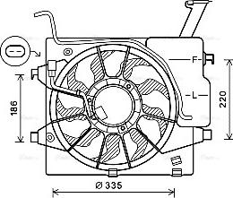 AVA KA7536 - Ventola, Raffreddamento motore www.autoricambi360.it