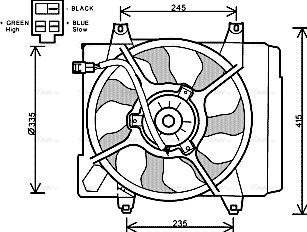 AVA KA7521 - Ventola, Raffreddamento motore www.autoricambi360.it