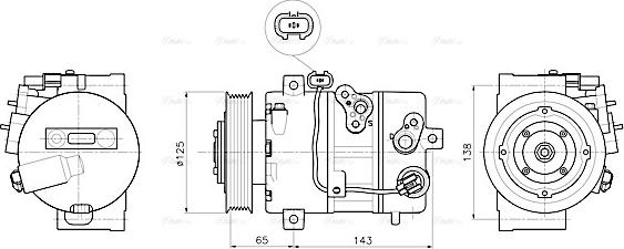 AVA KAAK345 - Compressore, Climatizzatore www.autoricambi360.it