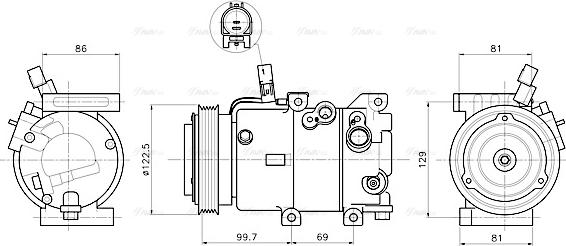 AVA KAAK346 - Compressore, Climatizzatore www.autoricambi360.it