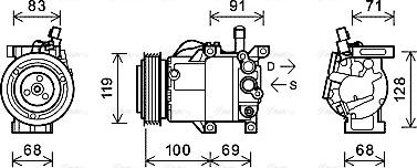 AVA KAK144 - Compressore, Climatizzatore www.autoricambi360.it