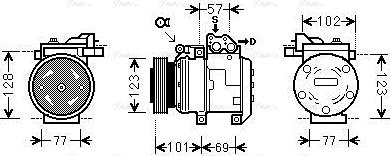 AVA KAK146 - Compressore, Climatizzatore www.autoricambi360.it