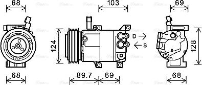 AVA KAK159 - Compressore, Climatizzatore www.autoricambi360.it